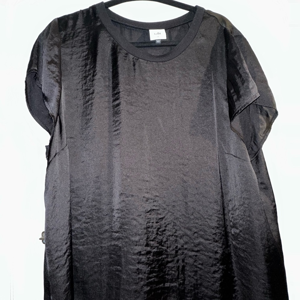 CAbi Black Short Sleeve Blouse